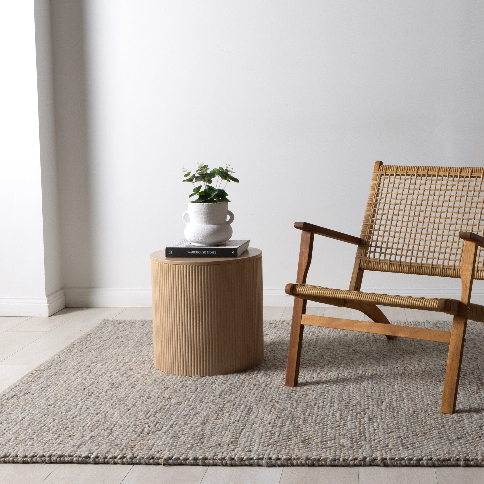 Max Weave Grey Jute and Wool Rug