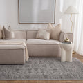 Legacy Distressed Border Grey Rug