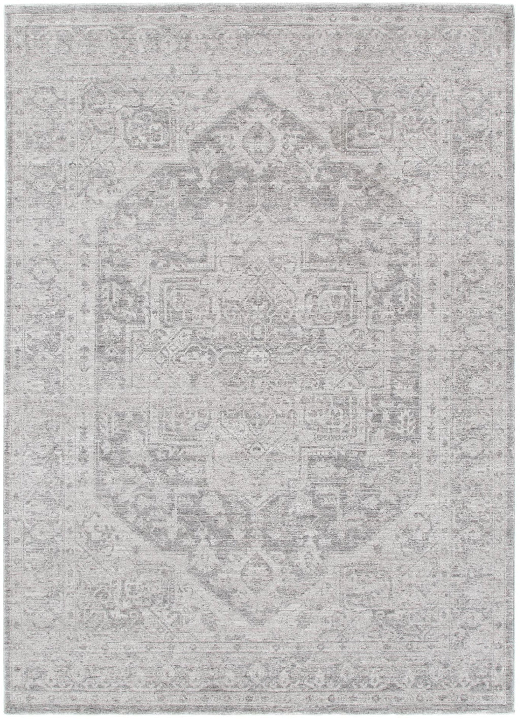 Legacy Distressed Medallion Grey Rug