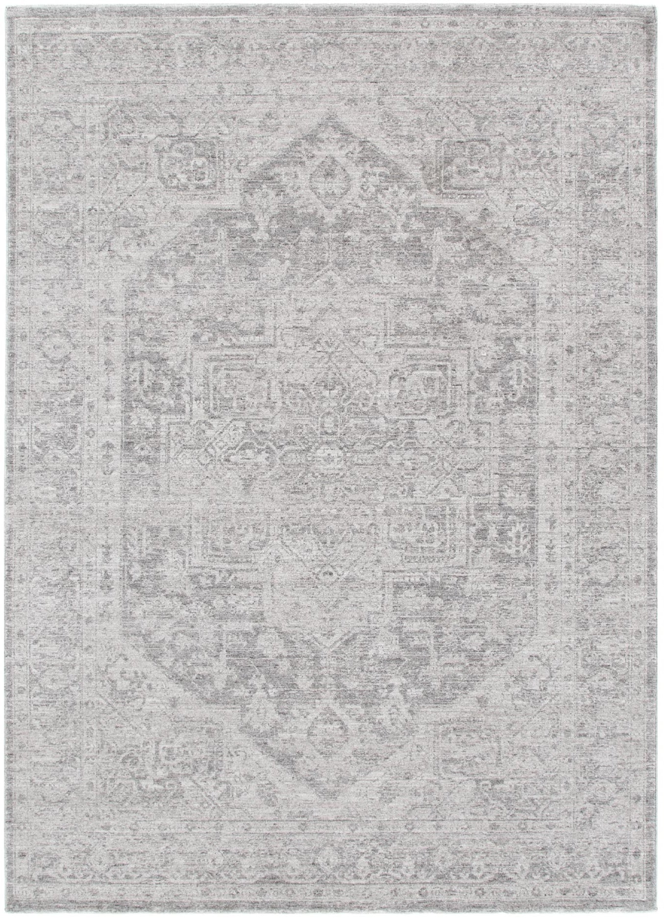 Legacy Distressed Medallion Grey Rug
