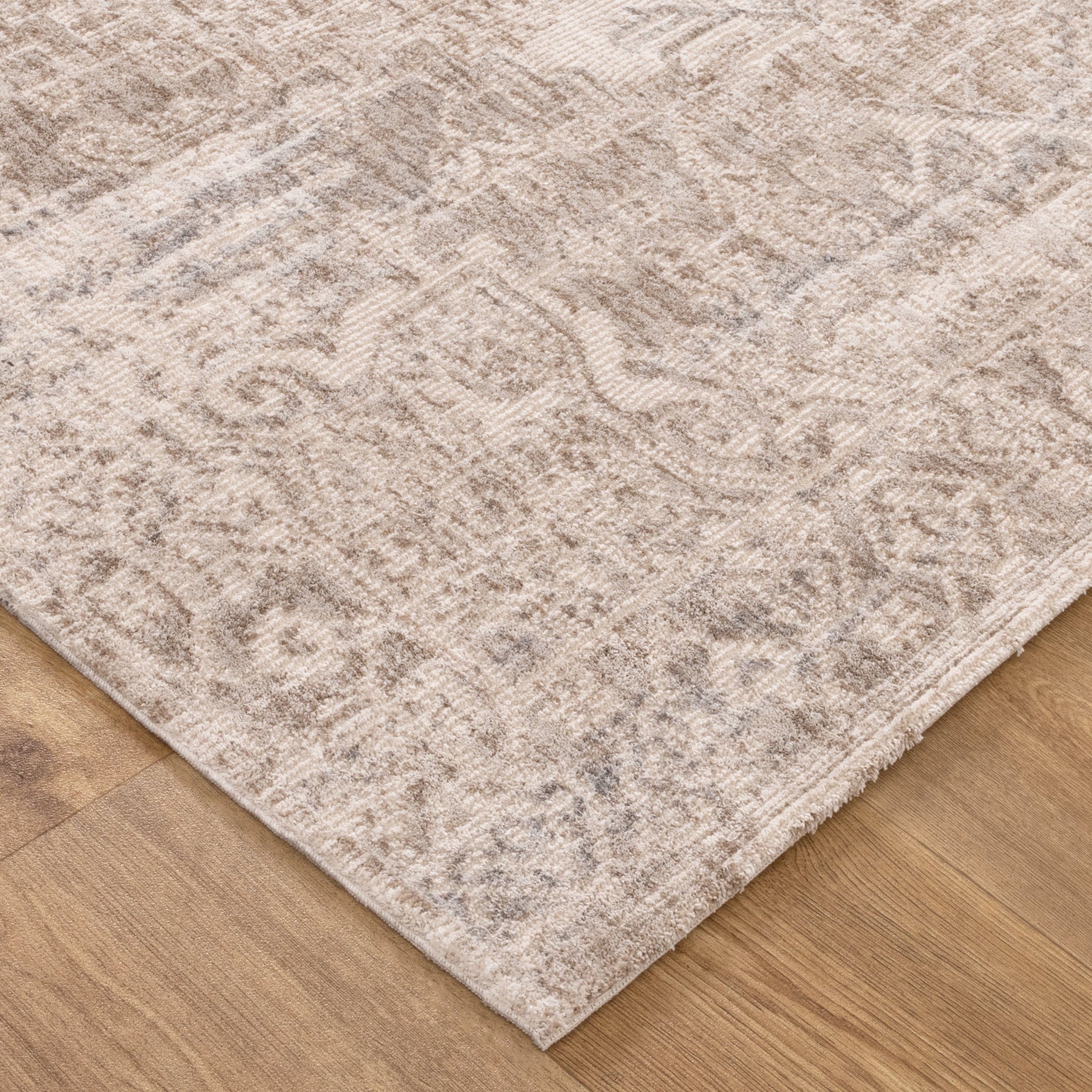 Solace Beige & Blue Distressed Vintage Rug