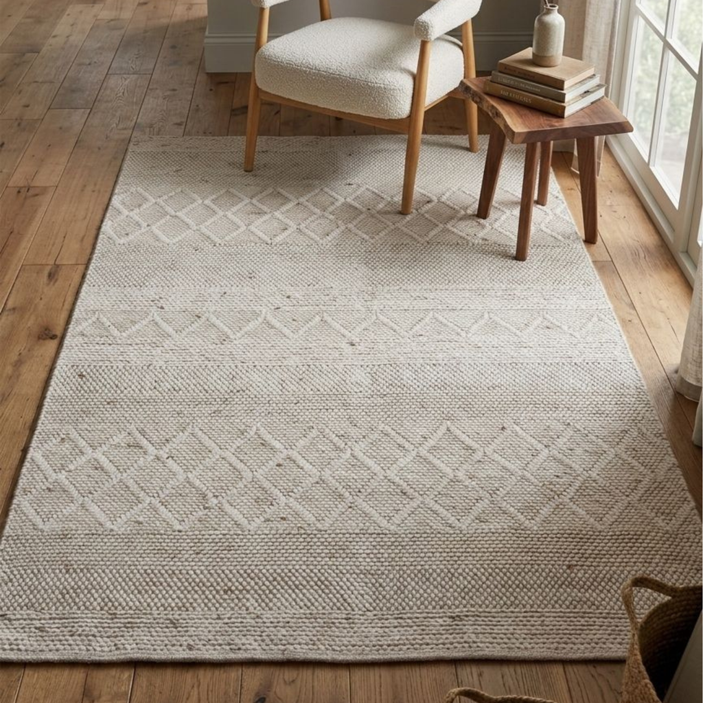 Aris Beige Wool Rug