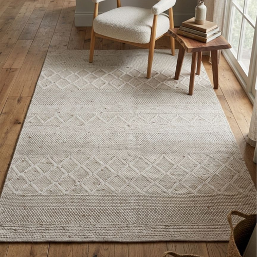 Aris Beige Wool Rug